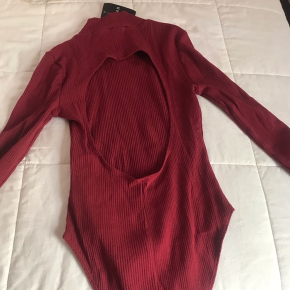 Forever 21 Bodysuit ,turtleneck and open back - Picture 2 of 7